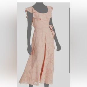 Aqua Womens Pink Cold Shoulder Maxi Semi-Formal Cocktail and Party Dress NWT 4